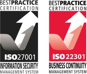  ISO 27001 and ISO 22301 accredited